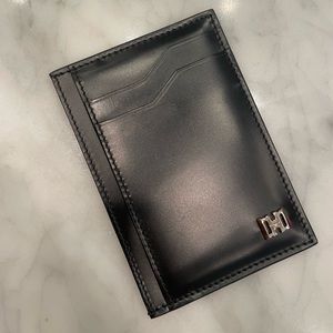 Salvatore Ferragamo Men’s Black Leather Card Holder